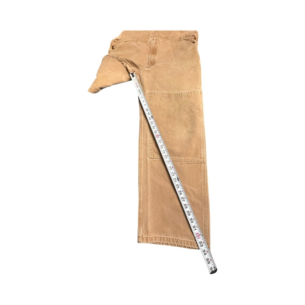 Carhartt Overalls Mens 44 Brown Double Knee Duck Canvas Distressed Western - Picture 9 of 10
